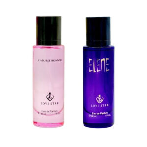 عطر جیبی زنانه لاو استار مدل بامب شل با رایحه گرم حجم 30 میلی لیتر به همراه عطر جیبی زنانه  لاو استار مدل آلین با رایحه گرم حجم 30 میلی‌لیتر